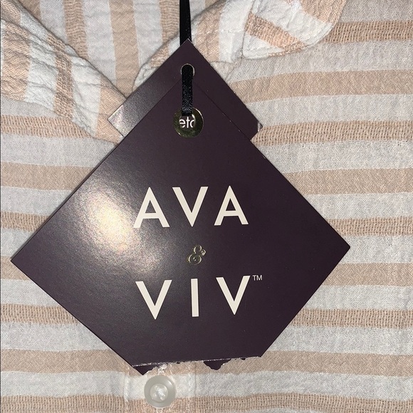 BNWT  Striped Shirt by Ava & Viv * No Longer Sold in Stores* - Picture 6 of 9